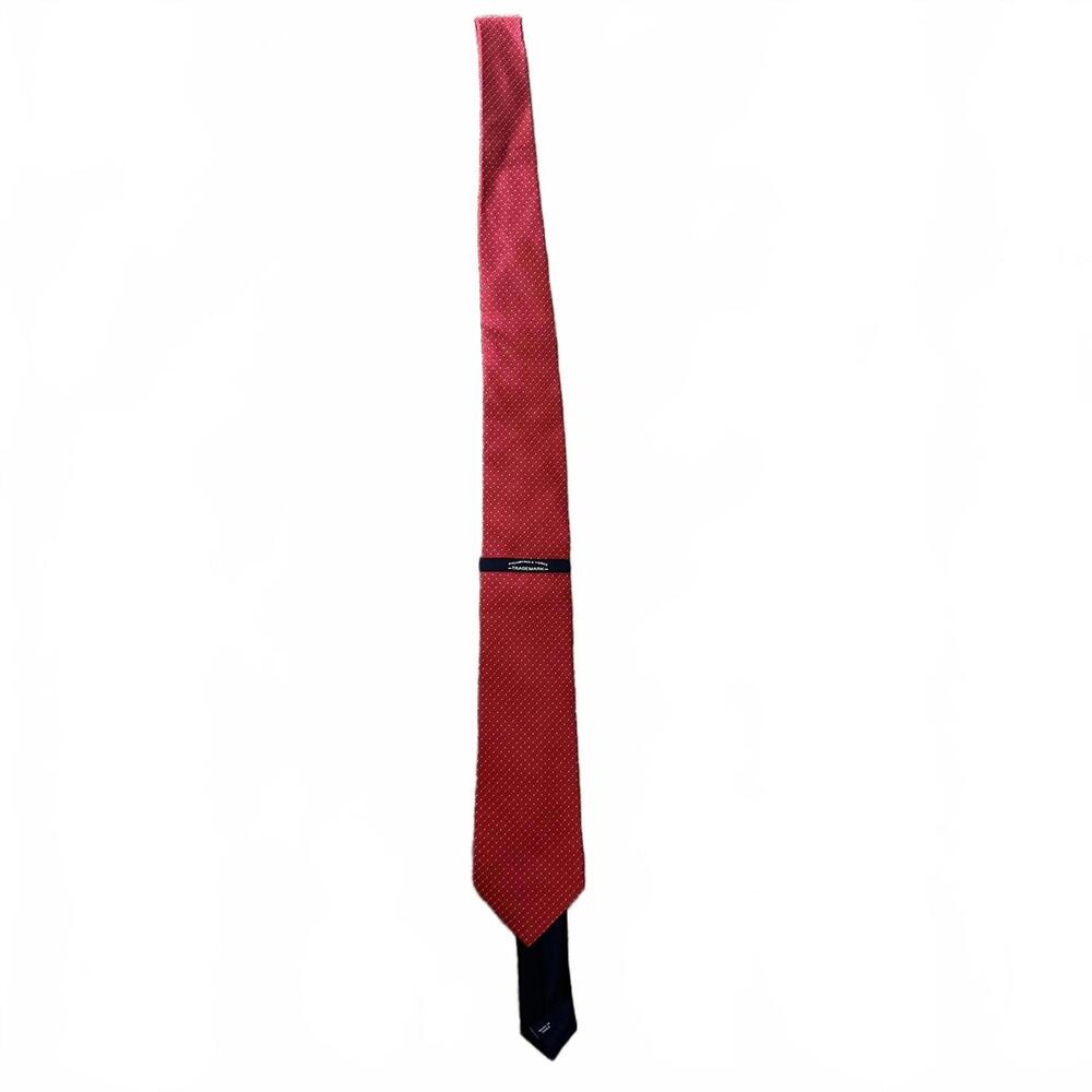 Roundtree & Yorke Neck Tie, One Size, Red, Classic Accessory